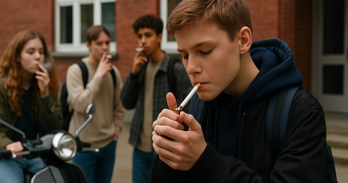 A quel age les jeunes commence t'il a fumer en France