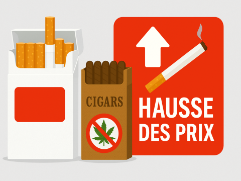 Augmentation du prix des cigarettes et cigare pour septembre 2025