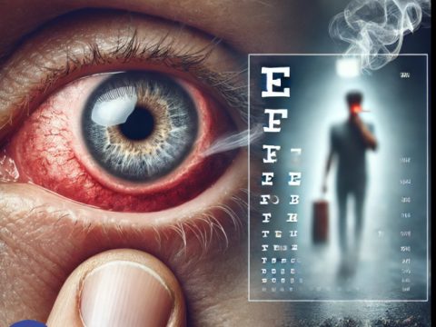 Danger pour les yeux des fumeurs.