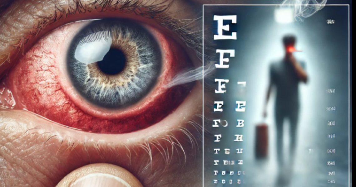Danger pour les yeux des fumeurs. Danger pour les yeux des fumeurs.