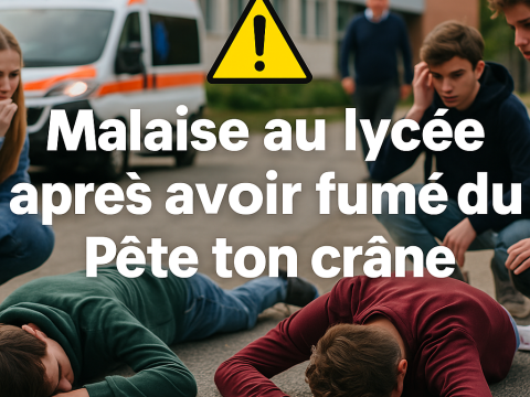 Malaise au lycée du à la consomation de drogue pete ton cranne