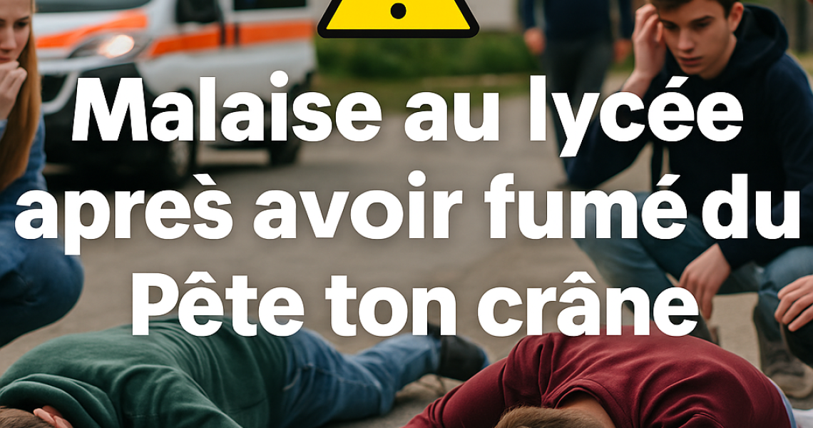 Malaise au lycée du à la consomation de drogue pete ton cranne Malaise au lycée du à la consomation de drogue pete ton cranne