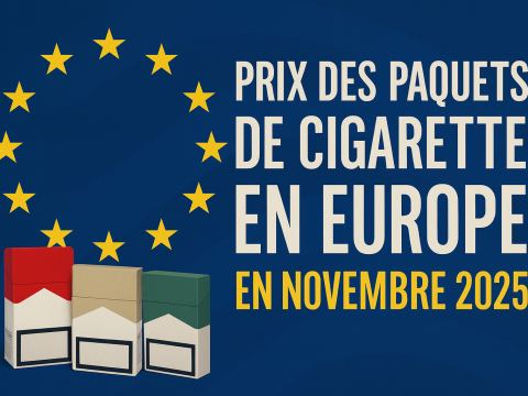 Prix des paquets de cigarette en Europe en Novembre 2025
