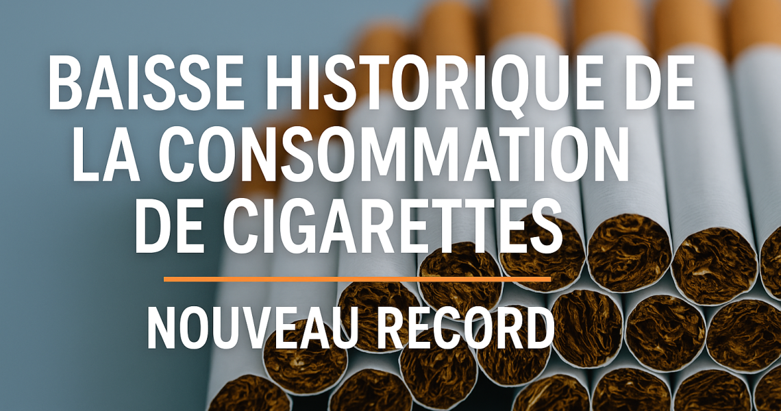 Baisse historique de la consomation de cigarette