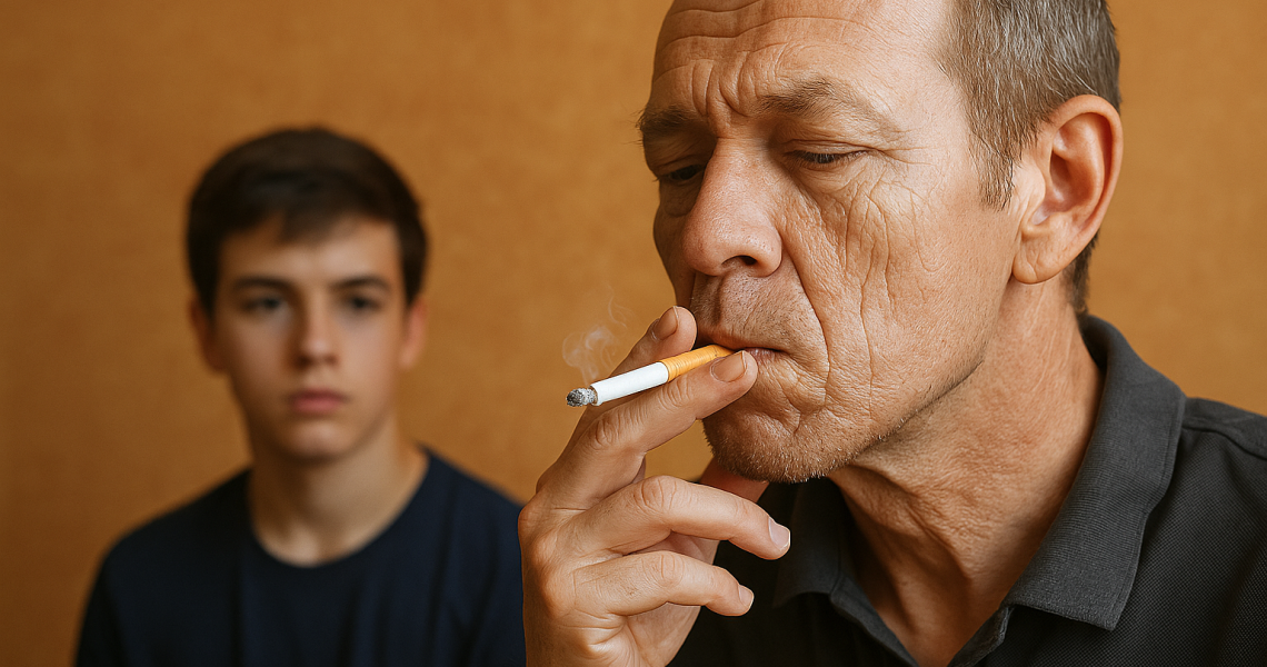 fumer jeune vieillira la peau de vos enfants