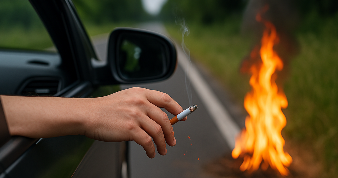 jeter la cigarette par la fenetre, quels sont les risques