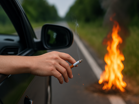 jeter la cigarette par la fenetre, quels sont les risques